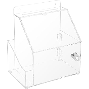 Feyarl Visitenkartenhalter Mit 8 Fächern - Eleganter Glas-Organizer Für 250-300 Karten