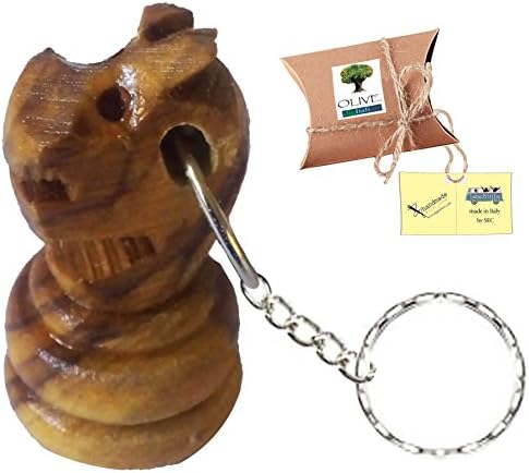 Keychain Charme key holder from Genuine Olive Wood, Handcrafted Made From Wood – Beautifully carved - Mather's Day Gift Accessory