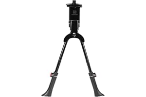 FORTOP Bike Kickstand, Center Mount Double Legs, Adjustable Aluminum Alloy Bicycle Support Kick Stand Fit for 24'' 26'' 27.5'' 29'' Inch Road Bicycle/BMX/MTB/Sports Bike/Adult Bike/Road Bike