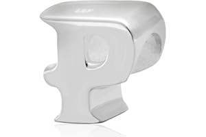 YIRONG JEWELRY Abalorio de plata de ley 925 con diseño de letra A-Z, se adapta a pulseras Pandora