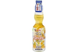 Ramune (Japanese Lemonade) Orange Flavour 200ml by Kimura