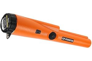 BOROCO Wykrywacz metali pinpointer, sonda do wyszukiwania skarbów 360° z brzęczykiem wibracyjnym dla dorosłych i dzieci, jako wskaźnik LED (pomarańczowy)