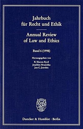 Jahrbuch für Recht und Ethik / Annual Review of Law and Ethics. Bd. 6 (1998). Themenschwerpunkt: Altruismus und Supererogation / Altruism and ... Abb. (Jahrbuch für Recht und Ethik; JRE 6)