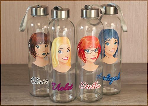 Face - Personalised Water Bottle|tumbler|mason jar|flip straw|funny glass|drink glass|Sports Bottle|Lemon Juice|Kids|Friend|gift|birthday|name|present|girls|christmas|xmas|straw|bridesmaid|