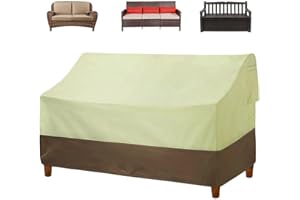 EASYBYMALL Housses de canapé de jardin imperméables pour extérieur 2 à 4 places, tissu Oxford 210D, housse de siège pour banc de jardin ou terrasse (210D : 147 x 83 x 79 cm)
