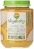 Producto ecológico. Vegebaby, Potito de fruta para bebé (Verdura, arroz y quínoa) - 8 de 190 gr. (Total 1520 gr.)