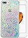 Produktbild Ultra Slim Soft TPU Apple iPhone 7 Plus Hülle Silikon Glitzer Dünn Bunt Muster [Blau Stern] iPhone 7 Plus Hülle Transparent Durchsichtig Glitter Liquid Glänzend Bling Fließen Flüssig Flüssigkeit Schutzhülle Tasche