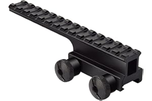 Feyachi Riser Mount, Tactical High Profile Picatinny Weaver Rail Flat Top Mount Adattatore e Riser per telescopi e ottica, 1" H x 14.5cm L, 14 slot