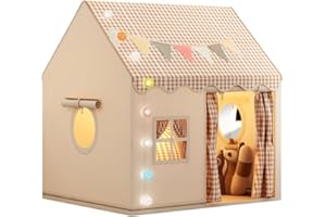 MUHMUH Maison de jeu d'intérieur pour enfant, tente de jeu, tente de jeu pour enfant, tente de princesse, avec fenêtre, maison de jeux pour enfants, coin douillet, décoration de chambre d'enfant (couleurs