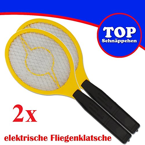 Trango 2er Pack elektrische Fliegenklatsche Fliegenfänger Mücken