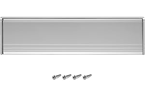 ZAVIA Internal Letterbox Draught Excluder 11.5 Inch (29.3cm) Metal Draught Letter Plate Seal Letter Box Flap - Prevents Draughts Coming Through The Letter Box - for Wood or uPVC Doors - Silver