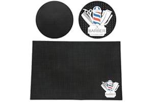 TMISHION Estera de la Peluquería, Flexible PVC Alfombrilla antideslizante para el Cabello Cojín de la Herramienta para el Salón Estación de Barbero Almohadilla de Esterilla para Peluquería
