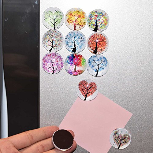 5PCS Bunte Bäume Magnete Nachricht Aufkleber Kühlschrankmagnete Zufällige - 5