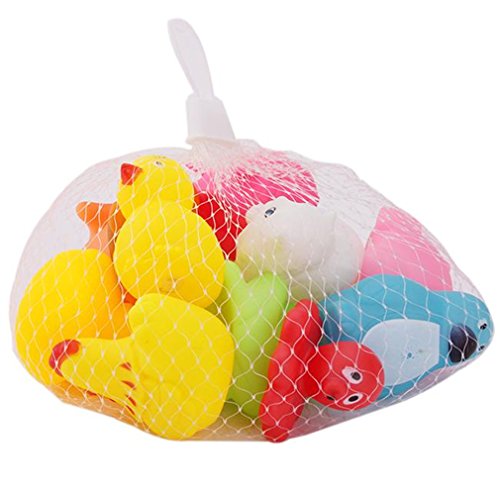 1Set HENGSONG Kids Baby Rubber Float Sqeeze Sound Animals Toys Bath Play Toys