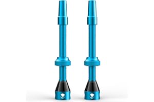 Shredr. Set di valvole Tubeless | Presta Valvole per pneumatici senza tubi, in alluminio super leggero, anodizzato colorato, valvola francese, per cerchi tubolari ad alto profilo (azzurro, 60 mm)
