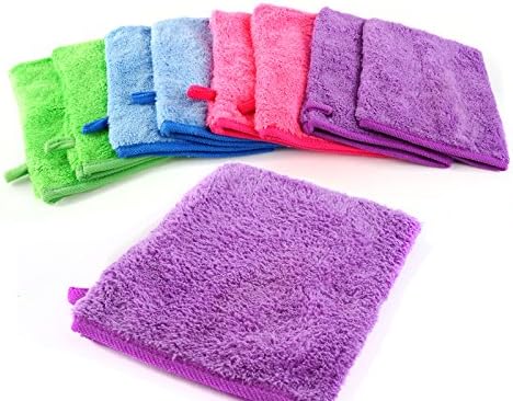 Pack of 8 Fluffy Microfibre Wash Mitts