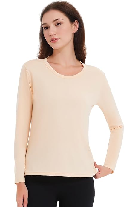 Thermal Tops Fleece Lined Long Sleeve Shirts Thermal Tops For