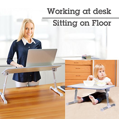 [2 Jahre Garantie] Avantree Laptoptisch Fürs Bett, Klappbare Bett Tisch Frühstück, Portabler Laptop Tablett, Notebook Ständer Verstellbarer Sofa Tisch – Große Größe - 5