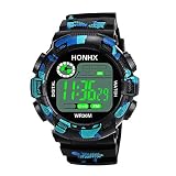 Uhren Herren Sport Uhr uarz Warnungs Datums Sport Armbanduhr der Art und Weisemänner Digital LED Mode Klassisch Uhr Analoge Quarz Armbanduhr,YpingLonk