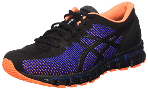 Asics Gel-Quantum 360 cm, Chaussures de Course pour Entraînement sur Route Homme, Noir (Black/Onyx/Hot Orange), 43.5 EU