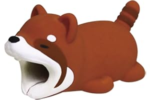 TOPINCN Cute Animals Bite USB Charger Protector PVC Animal Shaped Data Cable Protector Silicone Anti Break Bite Wire Charging Protector and Cord Holder (#11)