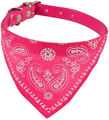 Ordel Dog Puppy Pet Adjustable Patterned Neck Scarf Bandana Collar Neckerchief XX LARGE / PINK