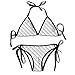 Produktbild Fashion Sexy Women's Gonal Lines Pattern Printing Bikini Set Adjustable Beachwear Swimsuit