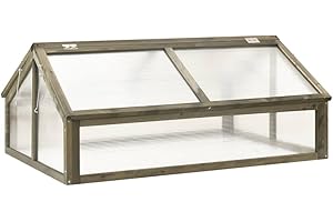 vidaXL Tannenholz Gewächshaus Aufzucht Frühbeet Frühbeetkasten Treibhaus Pflanzenhaus Gartenhaus Pflanzbeet Tomatenhaus Grau 114x80x50cm