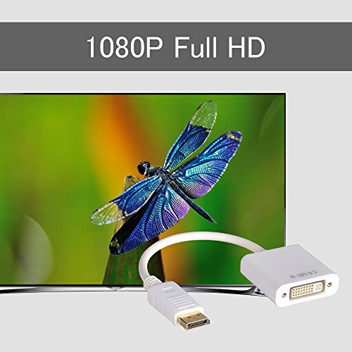 ELUTENG DP auf DVI Adapter Full HD 1080P DisplayPort DVI-I Kabel Stecker zu Buchse DP DVI Konverter an HDTV, Monitor, oder Projektor für Lenovo, Dell, HP usw - 6