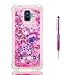 Produktbild Grandoin Galaxy A6 2018 Hülle, 3D Bling Flüssig Fließende Schwimmende Shiny Sparkle Crystal TPU Silikon Schutz Handy Hülle Etui Schale Schutzhülle für Samsung Galaxy A6 2018 (Pferd)