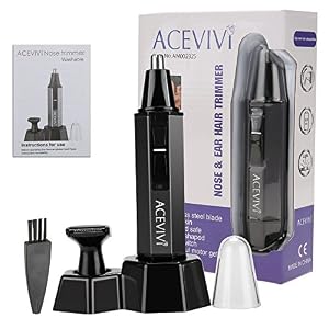 ACEVIVI Professional Wet/Dry Nose Ear and Facial Hair Trimmer with LED Light - Salon Grade Micro-Groomer - Image 9