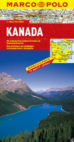 Carte du Canada - Echelle : 1/4 000 000