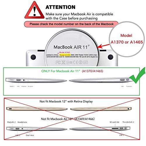MOSISO MacBook Air 11 H  lle - Ultra Slim Hochwertige Plastik Hartschale Tasche Schutzh  lle Snap Case f  r MacBook Air 11 Zoll  A1370 A1465   Rose Go