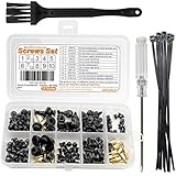 Akuoly Computer Screws Desktop Screw Set Standoffs for PC Mounting Motherboard Computer Fan 2.5'' SSD 3.5'' HDD Fixation on D