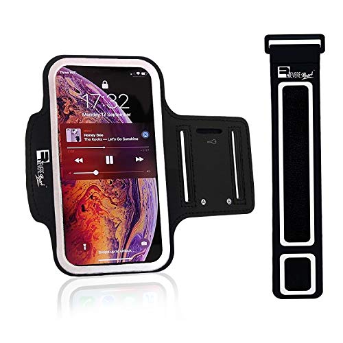 RevereSport Brassard Compatible iPhone X/XS/11 Pro. Armband de Sport pour Téléphone sans Rebond pour Courir, Fitness et Séance D'Entraînement