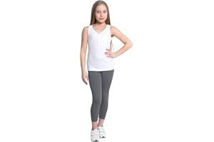 FUNGO Leggings Long en Coton pour Enfant Pantalon Coloré Fille fdd