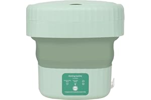 CALISTOUK Mini Lavadora Portátil Plegable, Lavadora de Ropa Interior, Lavadora Automática Pequeña, Lavadora de Viaje para acampar, casas de solteros pisos de estudiantes-Verde