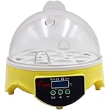 Mini 7 Eggs Incubator Quail egg incubator Manual Turning Egg Incubator Poultry Hatcher Digital LED Display Temperature Contro