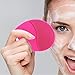 EZGO® Rechargeable silicone Facial Cleaning Face Cleaner Brush,Deep Vibrating Waterproof Facial Cleaning System for Skin Care,Blackhead Acne Blemish Extract,SPA Device USB Socket (Rosy)