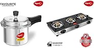 Pigeon By Stovekraft Favourite Induction Base Aluminium Pressure Cooker with Outer Lid