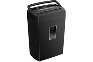 Bonsaii 12-Sheet Cross Cut Paper Shredder, Home Heavy Duty Shredder, P4 Security(5x20mm), 5-Minute Continuous Shredding, Shreds Credit Cards, Mails & Staples, 21L Bin(C275-A)