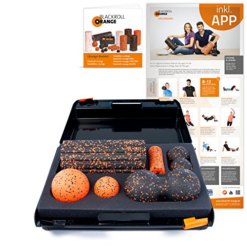 Blackroll Orange (Das Original) DIE Selbstmassagerolle - SMR-Set Groove STANDARD inkl. Koffer, Übungs-DVD, -Poster und -Booklet