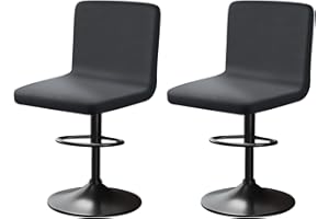 YINGAYOU Funda Taburete Bar con Respald Terciopelo Funda para Sillas Altas Bar Elasticidad, Antipolvo, Antiarrugas, Fácil de Lavar para Bares, Restaurantes y Cocinas Domésticas (2, Gris)