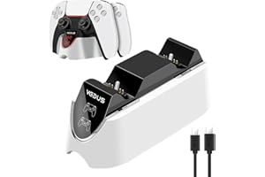 Fiorky PS5 Edge Controller-Ladegerät, Joystick-Ladestation, 5 V, 1,5 A, Controller-Lade-Dockingstation mit LED-Anzeigen, Controller-Ladestation, USB-Aufladung for Play Station Gamepad
