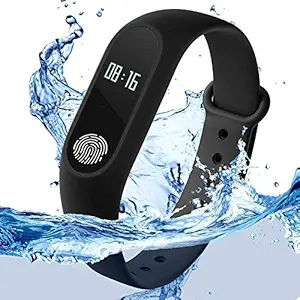 ADYM M2 Activity Tracker and Fitness Band with Heart Rate Monitor Compatible with All Android and iOS Smartphones (Black)