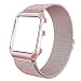 Produktbild iBazal [Verbessern] Kompatibel iWatch Series 3 Armband 38mm Edelstahl, Kompatibel iWatch Armband 38mm Metall Schützend Hülle Milanese Kompatibel iWatch Serie 3/Serie 2/Serie 1 38mm - Rosen Gold 38mm