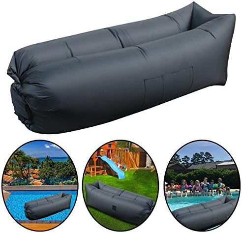 Tobole Portable Lazy Lounger Sleeping Bag, Outdoor Indoor Air Sleep Sofa Laybag Couch Bed, Nylon Waterproof Collapsible, Beanbag for Lounging, Summer Camping, Beach, Fishing