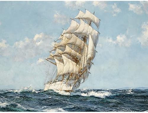 Nautical Vintage Wall Art Pictures Poster Print Antique Sailing Ship Sailboat29.53'' x 22.05''