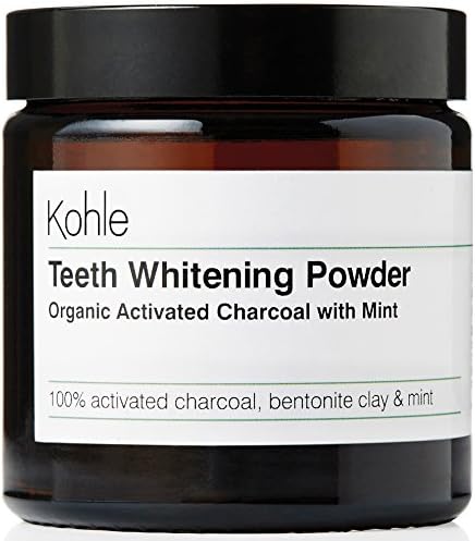 **SALE** Mint Activated Charcoal Teeth Whitening Powder with MINT &amp; BENTONITE CLAY **New Formula, Made in the UK, Premium Safety First GLASS Jar Packaging, Designed for Longevity. FLUORIDE FREE, 120ml