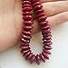 Produktbild 1 Strand Natural Red Corundum - Faceted Discs - German Cut Rondelles - Ruby Red Corundum Gemstone Beads - 9mm - 11mm - 16 Inch